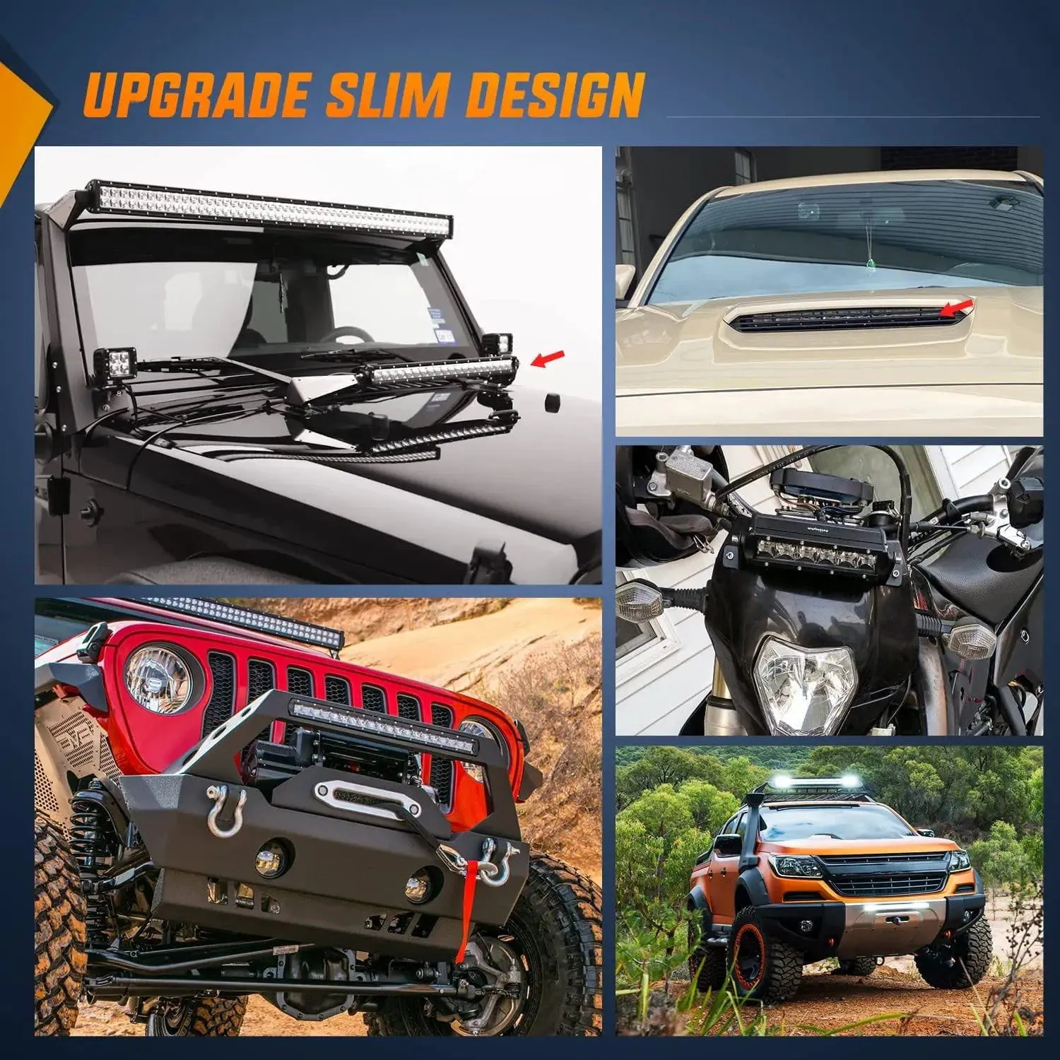 17 Inch 80W 8000LM Slim Spot Flood LED Light Bar