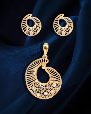 22 KT Designer Gold  Pendant Set (D138)
