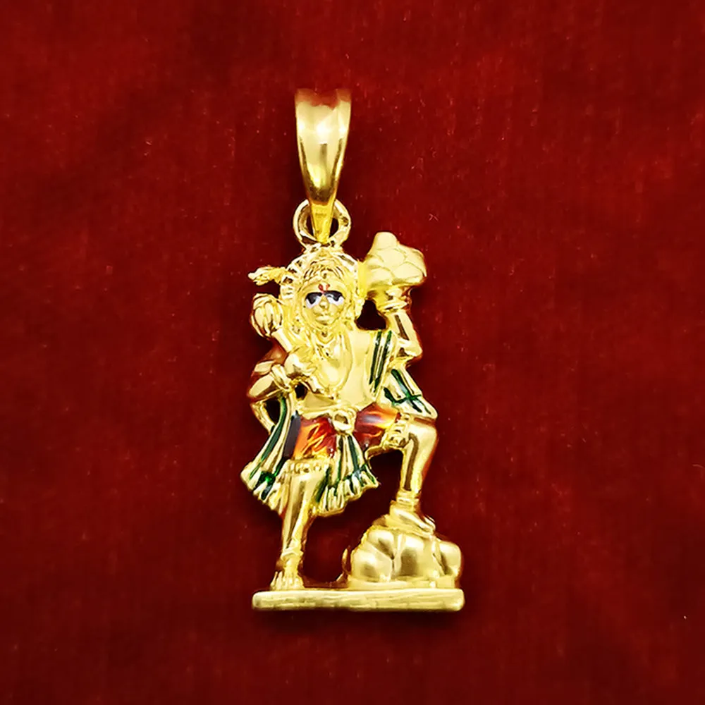 22 KT Gold Unisex Lord Hanuman Pendant (D10)