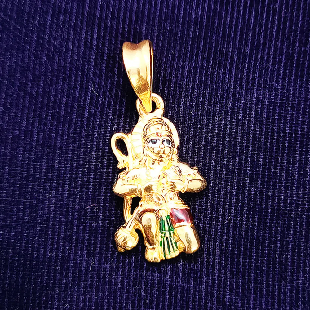 22 KT Gold Unisex Lord Hanuman Pendant (D11)