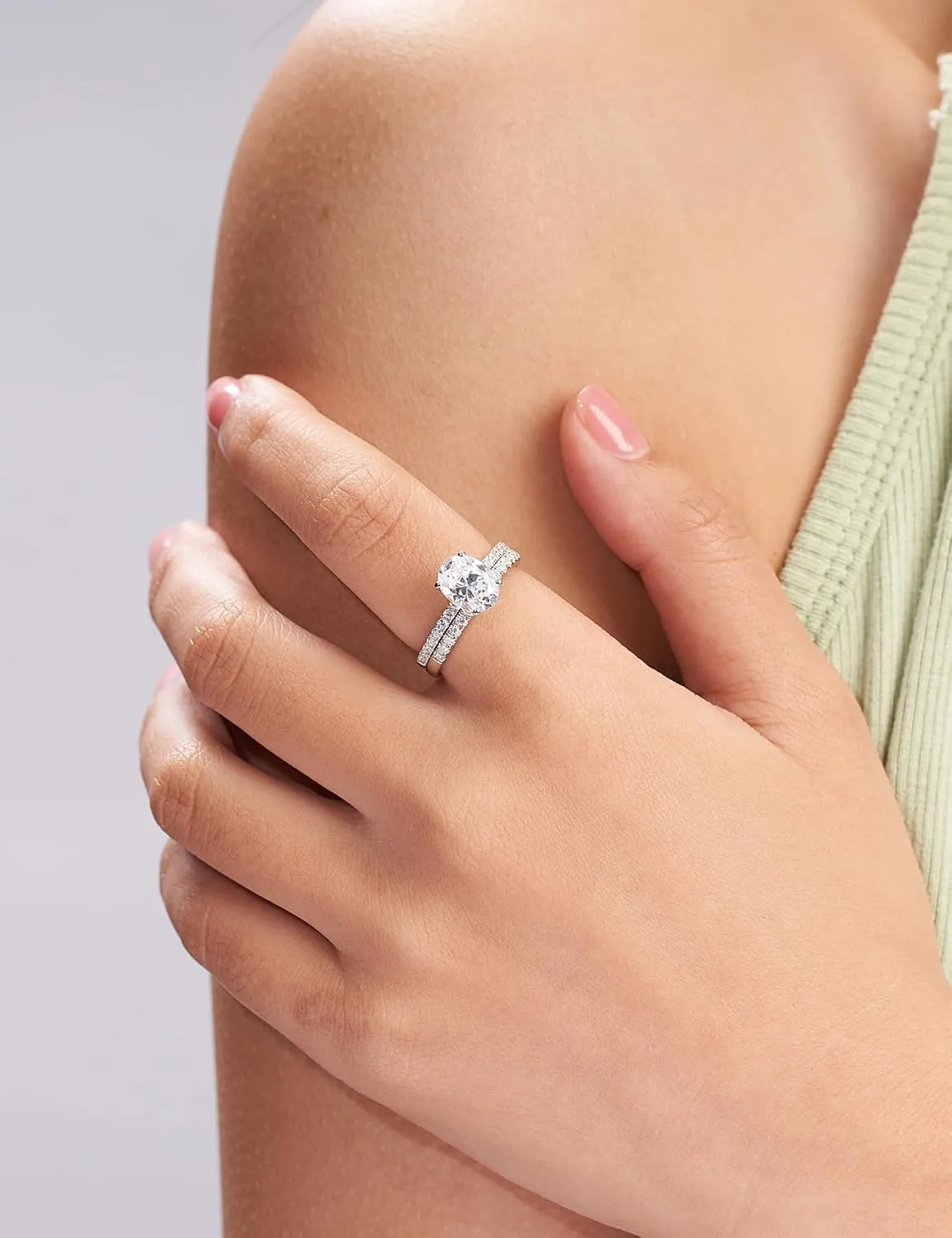 2CT Pear Shaped Engagement Rings for Women Teardrop Sterling Silver Rings with 18K White Gold Plated Cubic Zirconia Wedding Rings for Women Promise Rings for Her