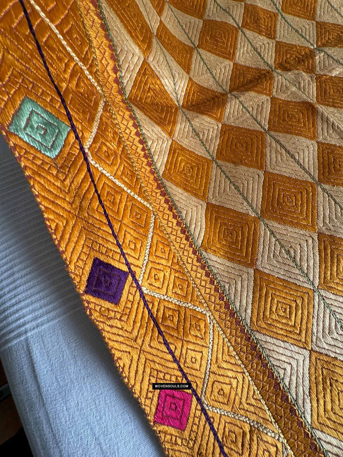 419 Vintage Varida Bagh Phulkari -  Textile Art West Punjab