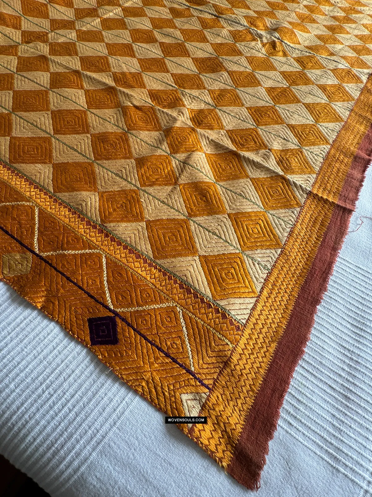 419 Vintage Varida Bagh Phulkari -  Textile Art West Punjab