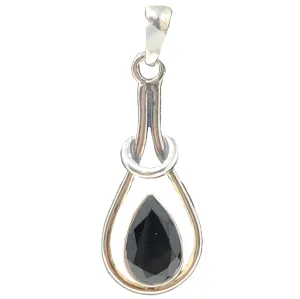 925 Silver Onyx Teardrop Sterling Pendant