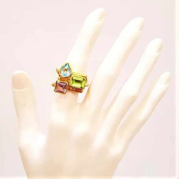 Amethyst Maxi Cube Ring