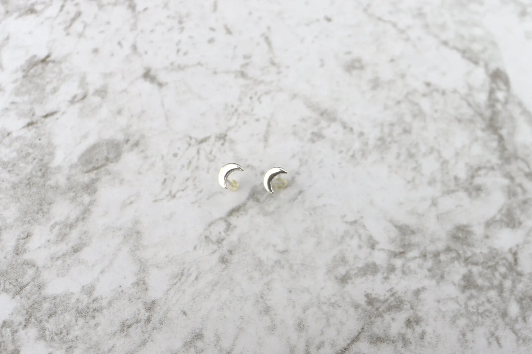 Celestial Pair // Moon Stud, Gold Filled, Gifts for Her, Bohemian Jewelry // BH-E013