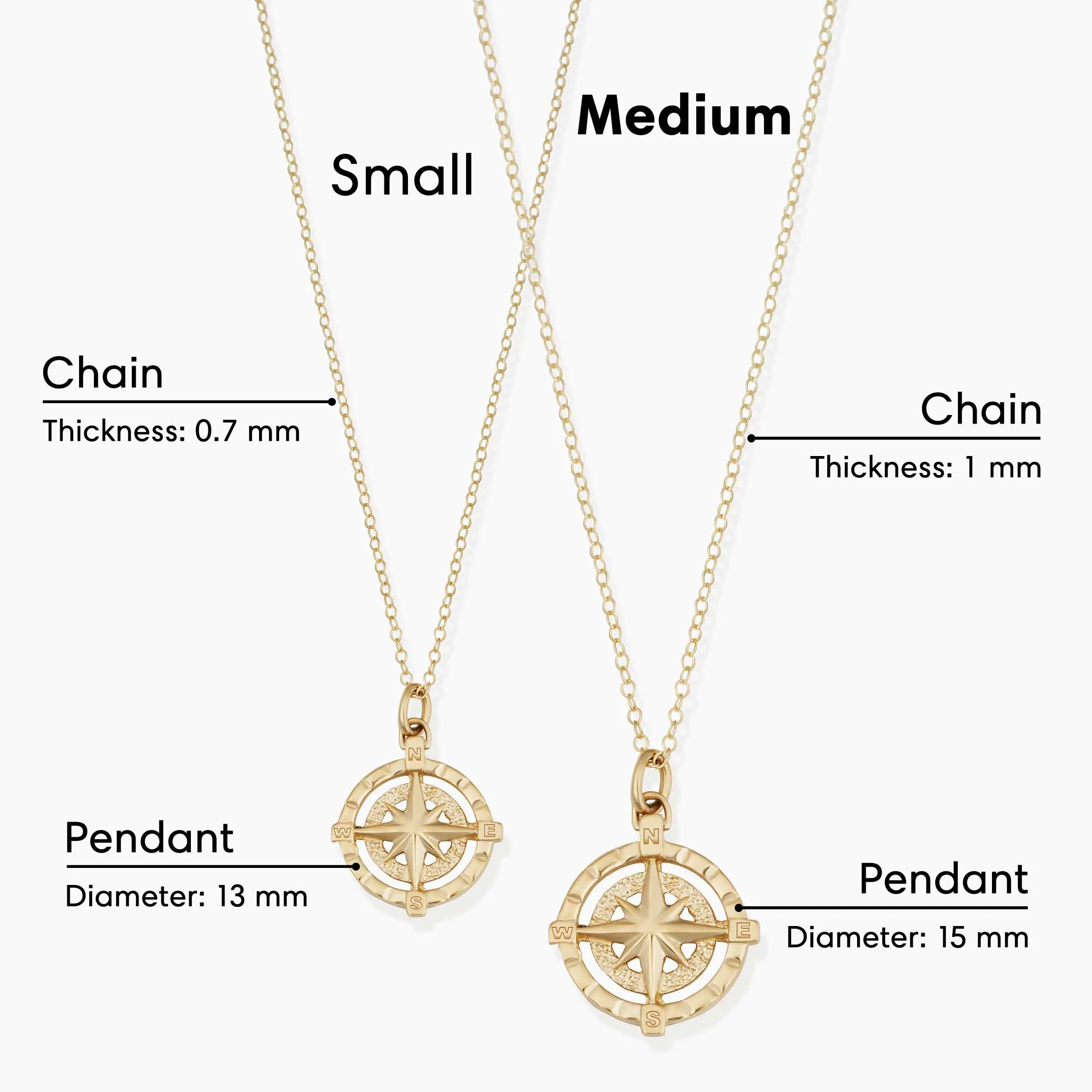 Compass Rose Pendant Necklace