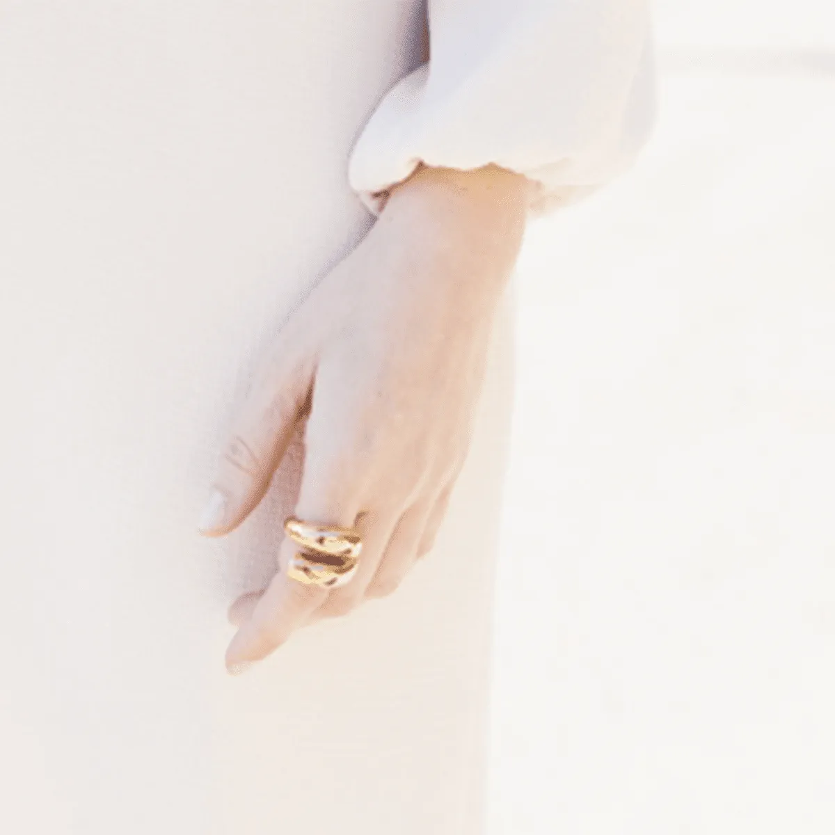 Double-Layer Gold-Plated Spiral Ring