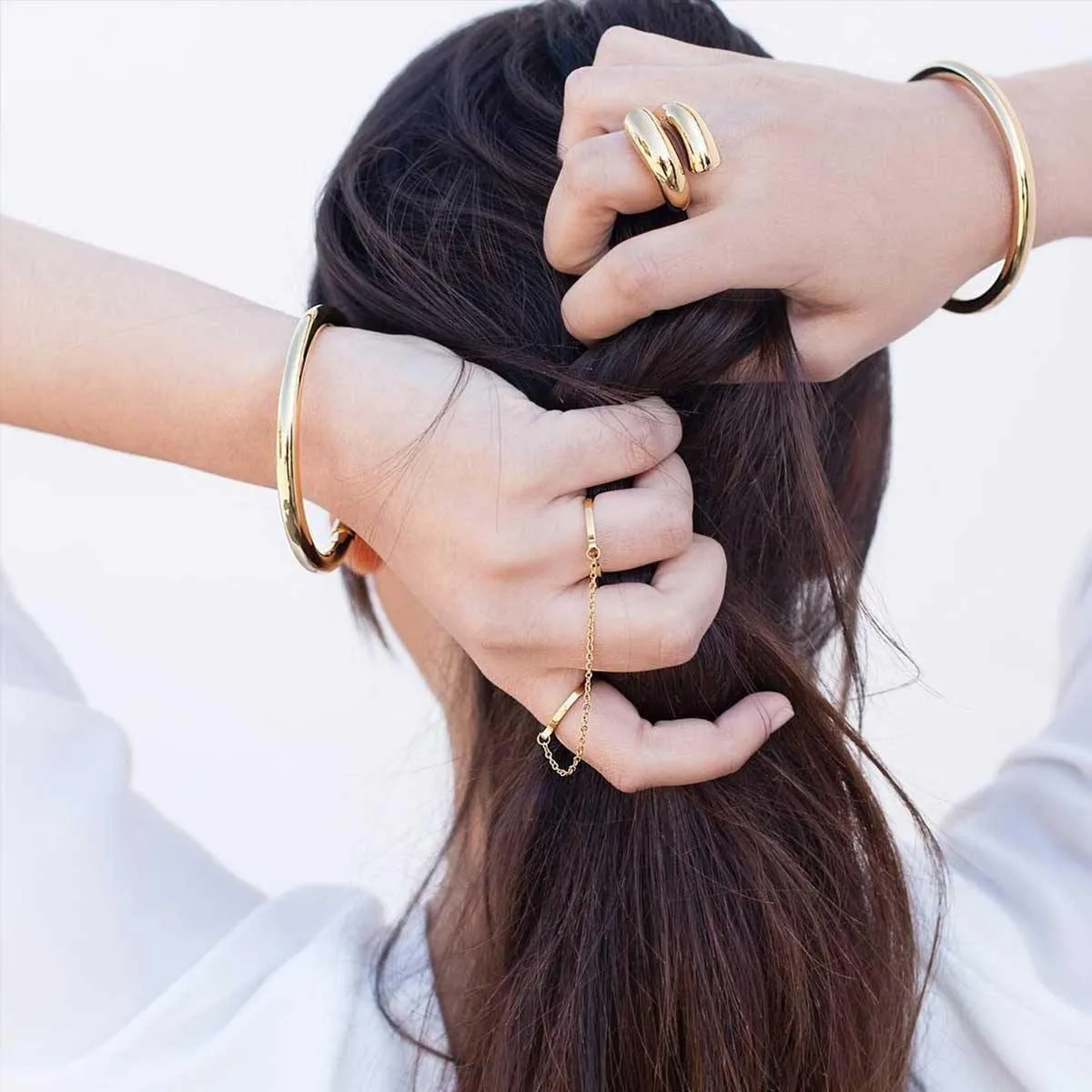 Double-Layer Gold-Plated Spiral Ring