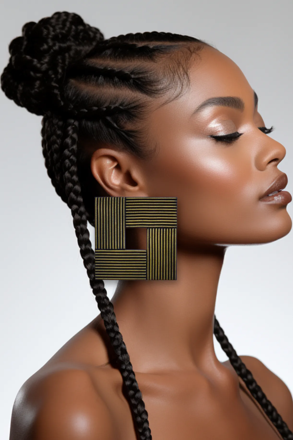 Geometric Square Earring