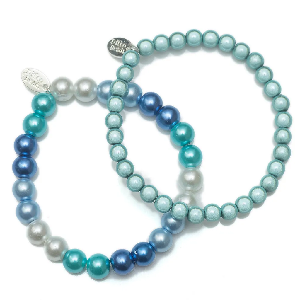 Glass Pearl Bracelet Pair