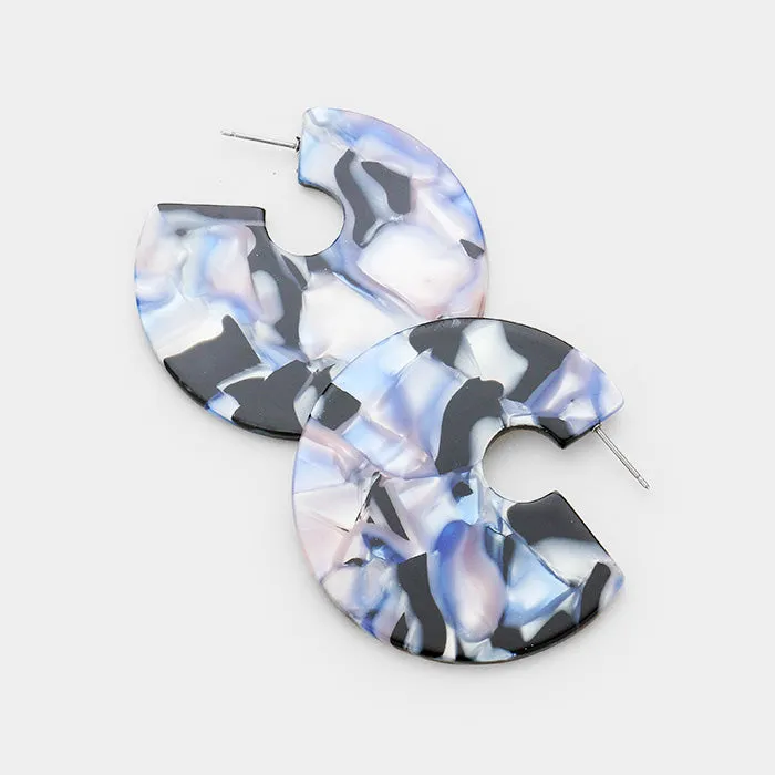 iLLASPARKZ Geometric Celluloid Acetate Disc Earrings