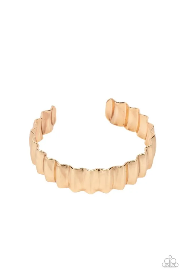 Paparazzi Bracelet ~ Across The HEIR-Waves - Gold