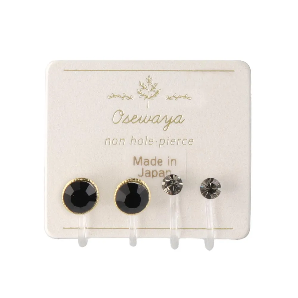 Small Crystal Invisible Clip On Earrings