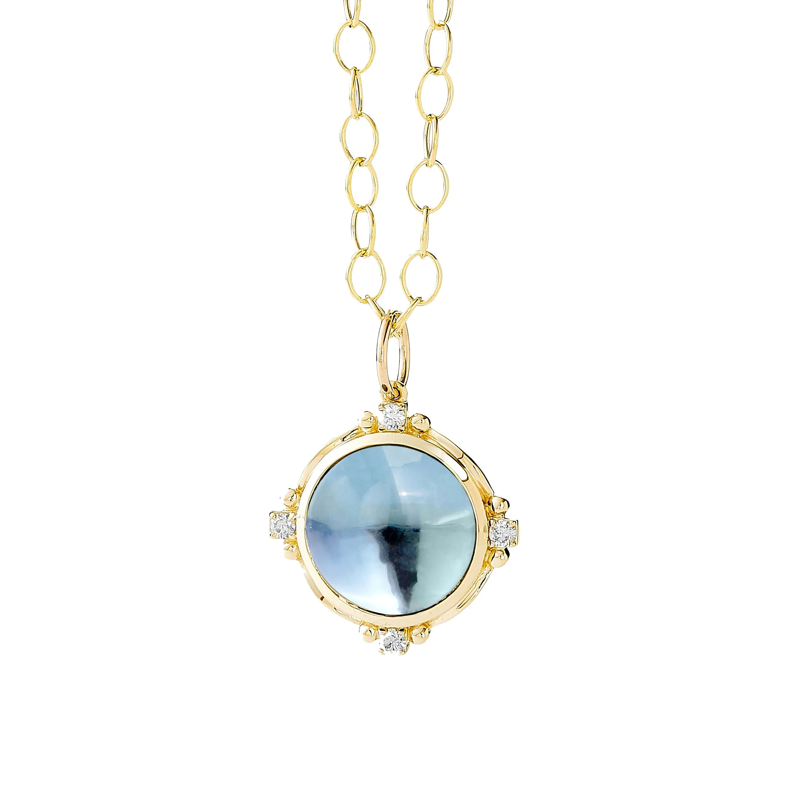 Small Mogul Diamond Gemstone Pendant
