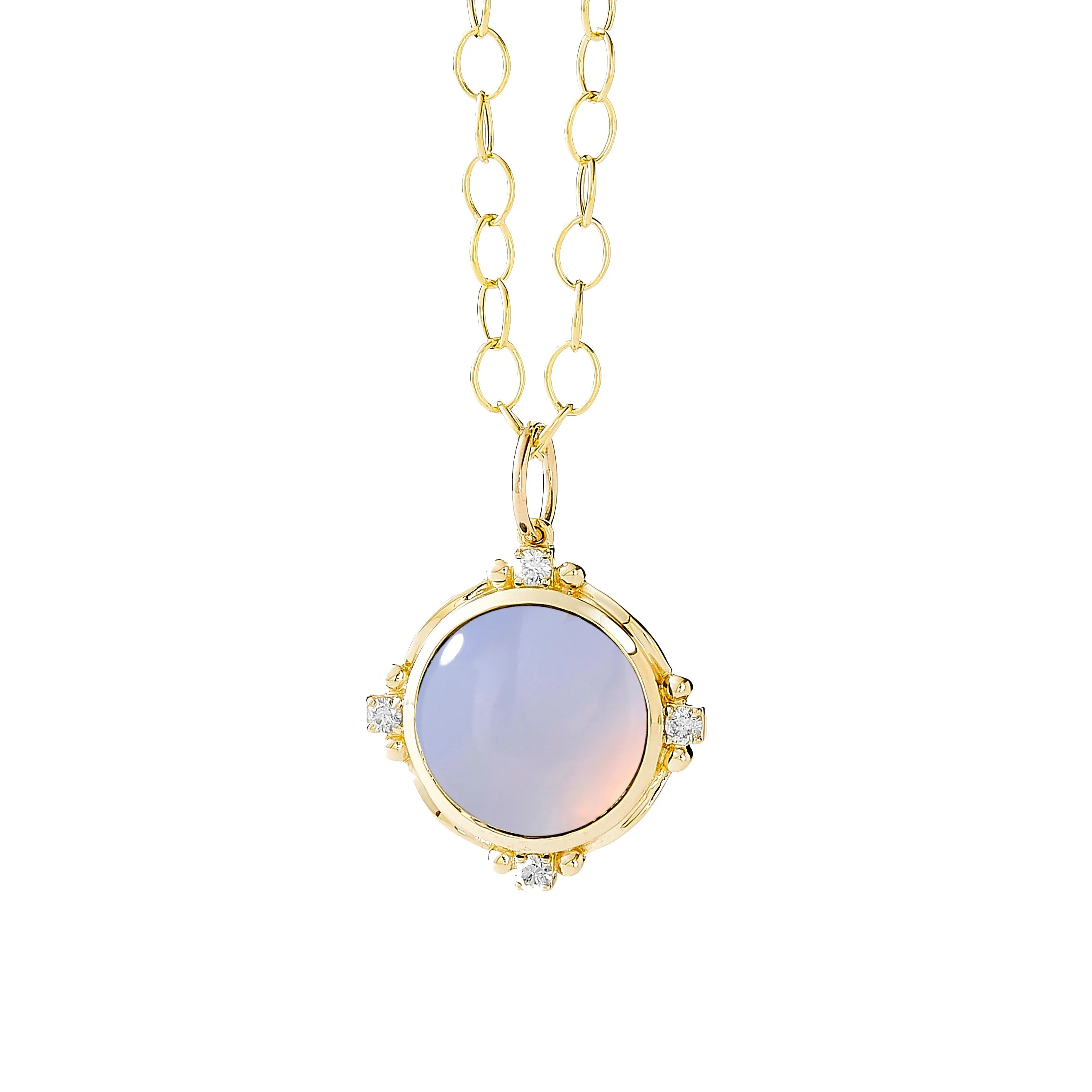 Small Mogul Diamond Gemstone Pendant