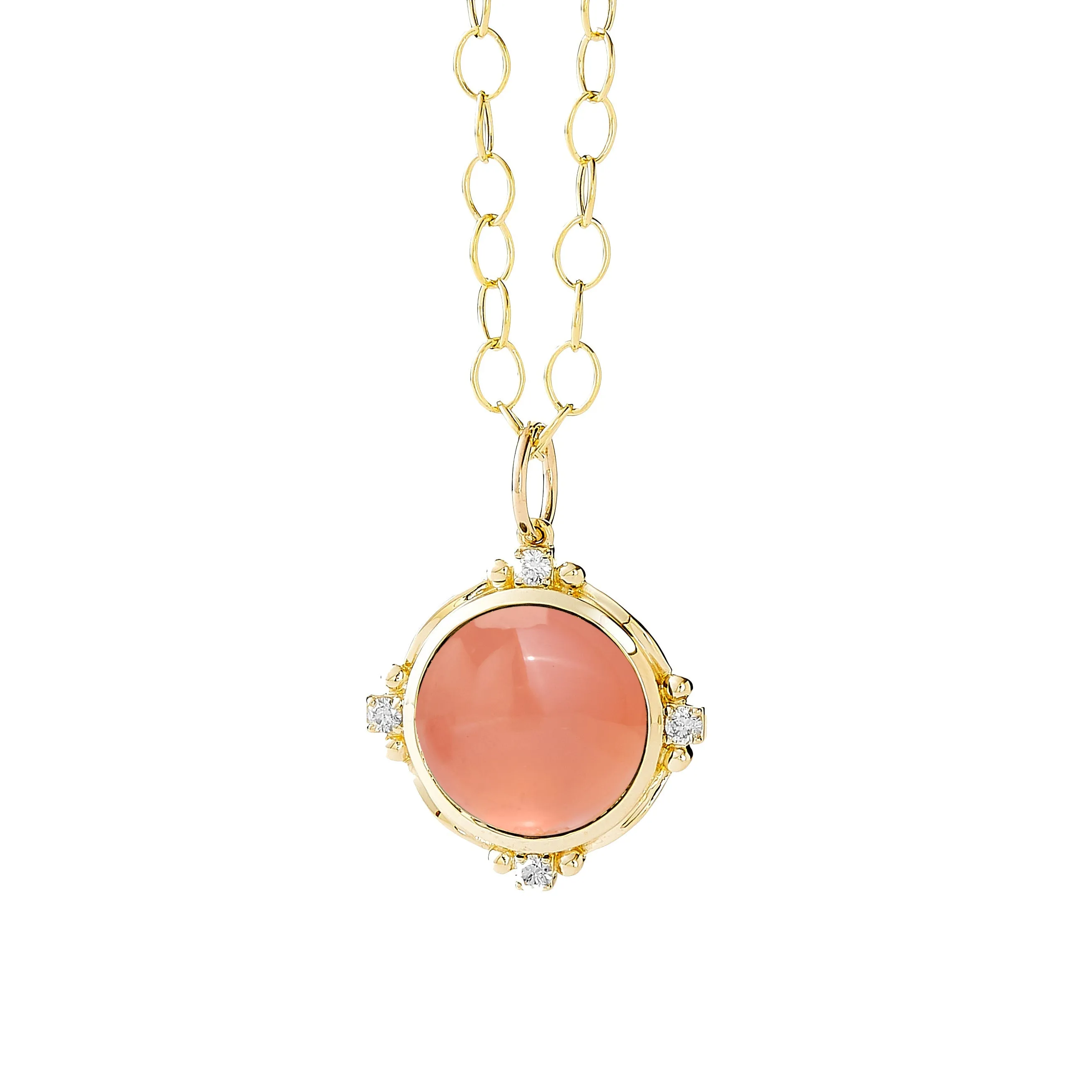Small Mogul Diamond Gemstone Pendant