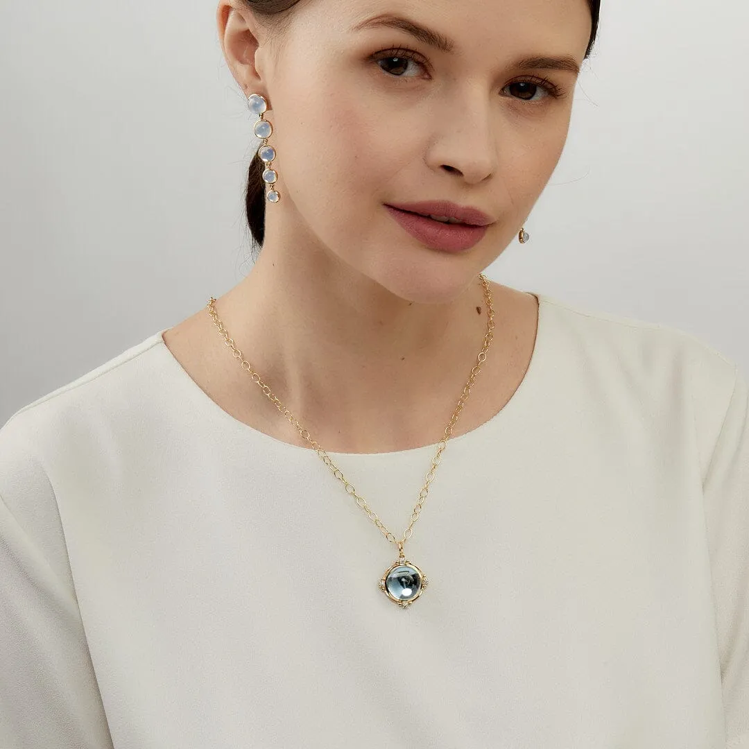 Small Mogul Diamond Gemstone Pendant