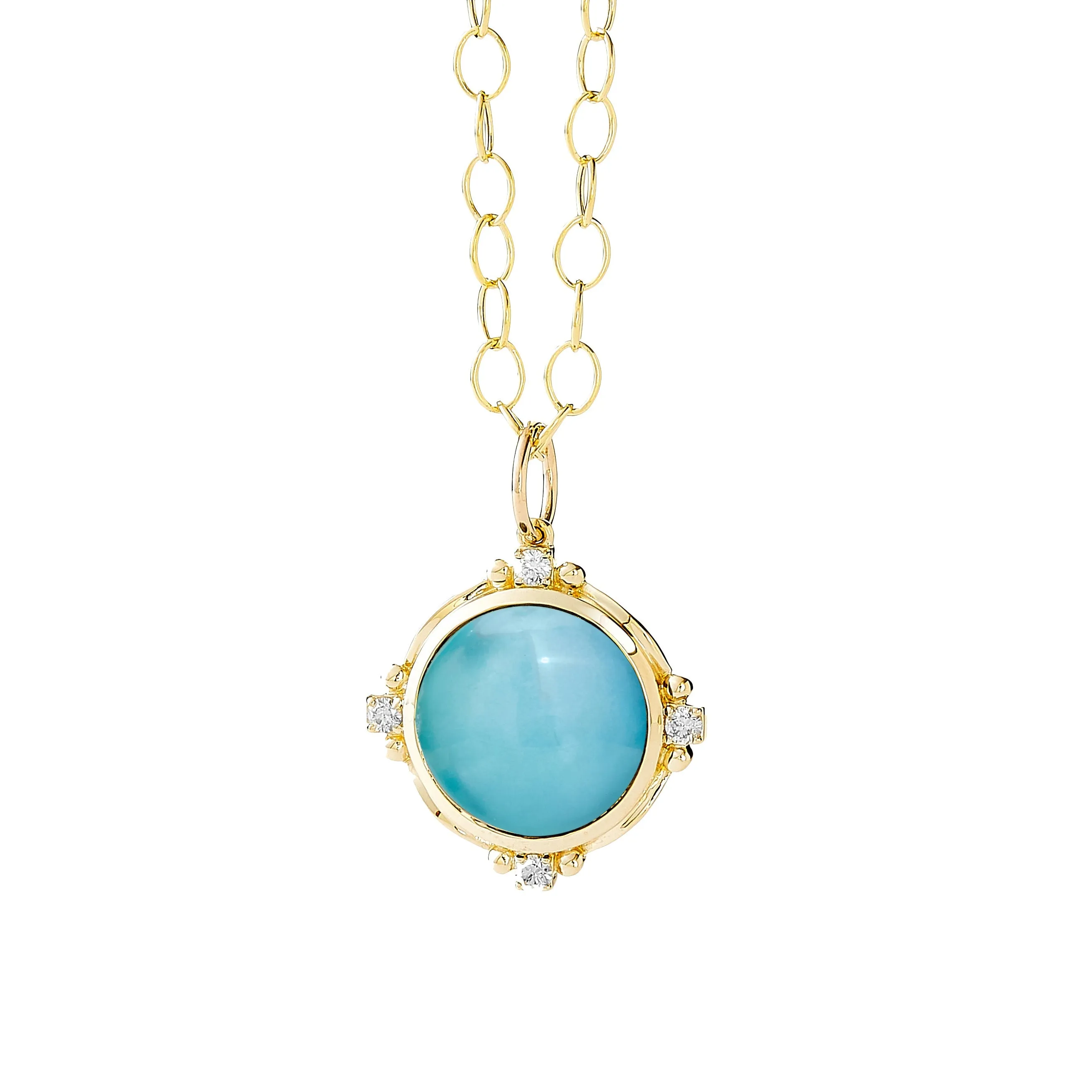 Small Mogul Diamond Gemstone Pendant