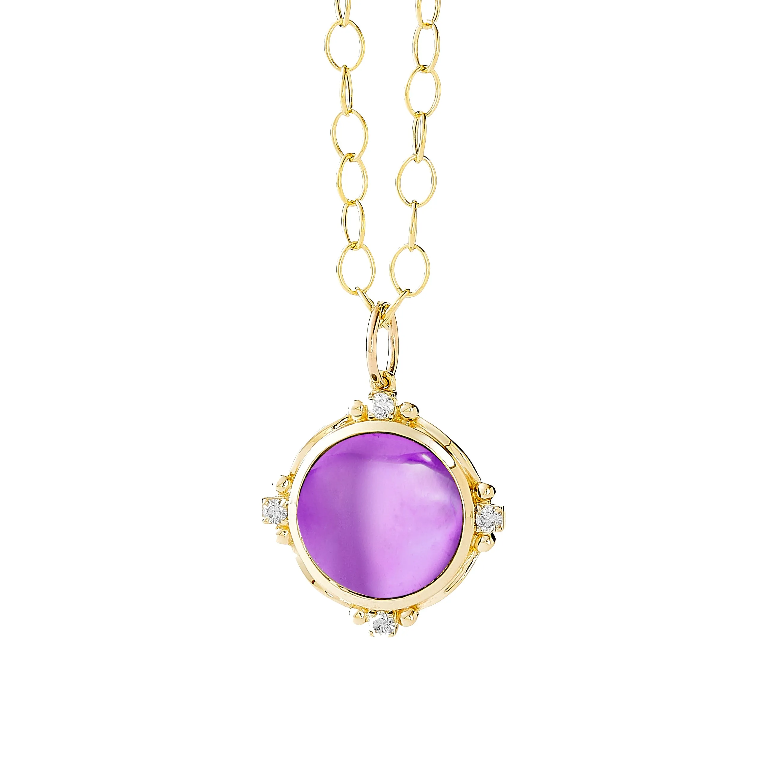 Small Mogul Diamond Gemstone Pendant