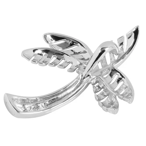 Sterling Silver Rhodium Shiny Palm Tree Pendant (Chain Sold Separately)