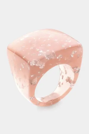 Y2K Resin Square Dome Statement Ring